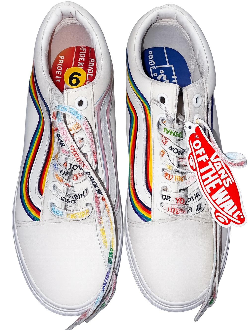 Vans Old Skool Pride Rainbow White Canvas Sneakers Women’s 9 NWT LGBTQ